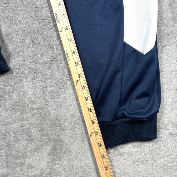 Jian Wang Mens Large Navy Jogger Sweatpants HC Logo Zipper Pockets - Picture 10 of 10